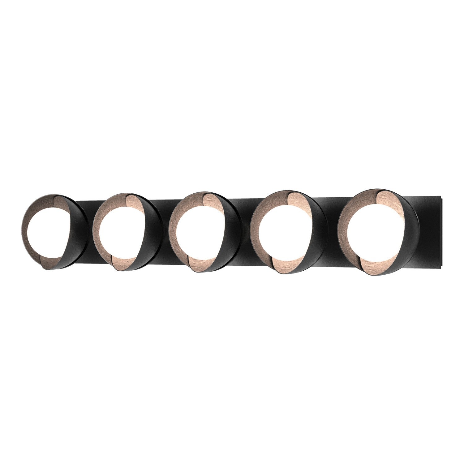 Hubbardton Forge - 201379-SKT-10-10-GG0711 - Five Light Bath Sconce - Brooklyn - Black