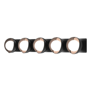 Hubbardton Forge - 201379-SKT-10-10-GG0711 - Five Light Bath Sconce - Brooklyn - Black