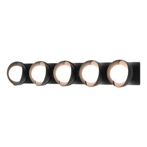 Hubbardton Forge - 201379-SKT-10-14-GG0711 - Five Light Bath Sconce - Brooklyn - Black