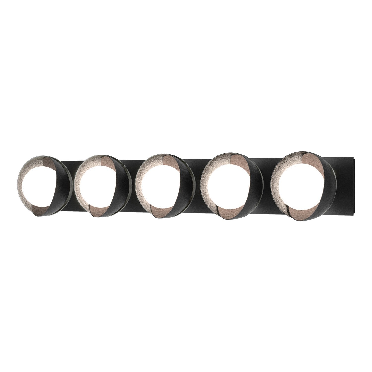 Hubbardton Forge - 201379-SKT-10-85-GG0711 - Five Light Bath Sconce - Brooklyn - Black