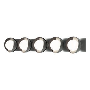 Hubbardton Forge - 201379-SKT-82-10-GG0711 - Five Light Bath Sconce - Brooklyn - Vintage Platinum