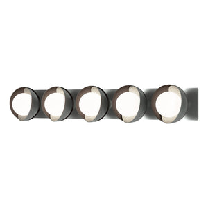 Hubbardton Forge - 201379-SKT-82-14-GG0711 - Five Light Bath Sconce - Brooklyn - Vintage Platinum