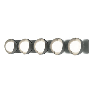 Hubbardton Forge - 201379-SKT-82-82-GG0711 - Five Light Bath Sconce - Brooklyn - Vintage Platinum