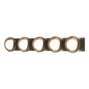 Hubbardton Forge - 201379-SKT-84-84-GG0711 - Five Light Bath Sconce - Brooklyn - Soft Gold