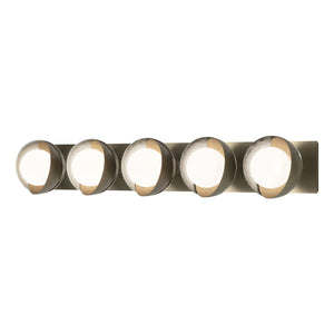 Hubbardton Forge - 201379-SKT-84-85-GG0711 - Five Light Bath Sconce - Brooklyn - Soft Gold
