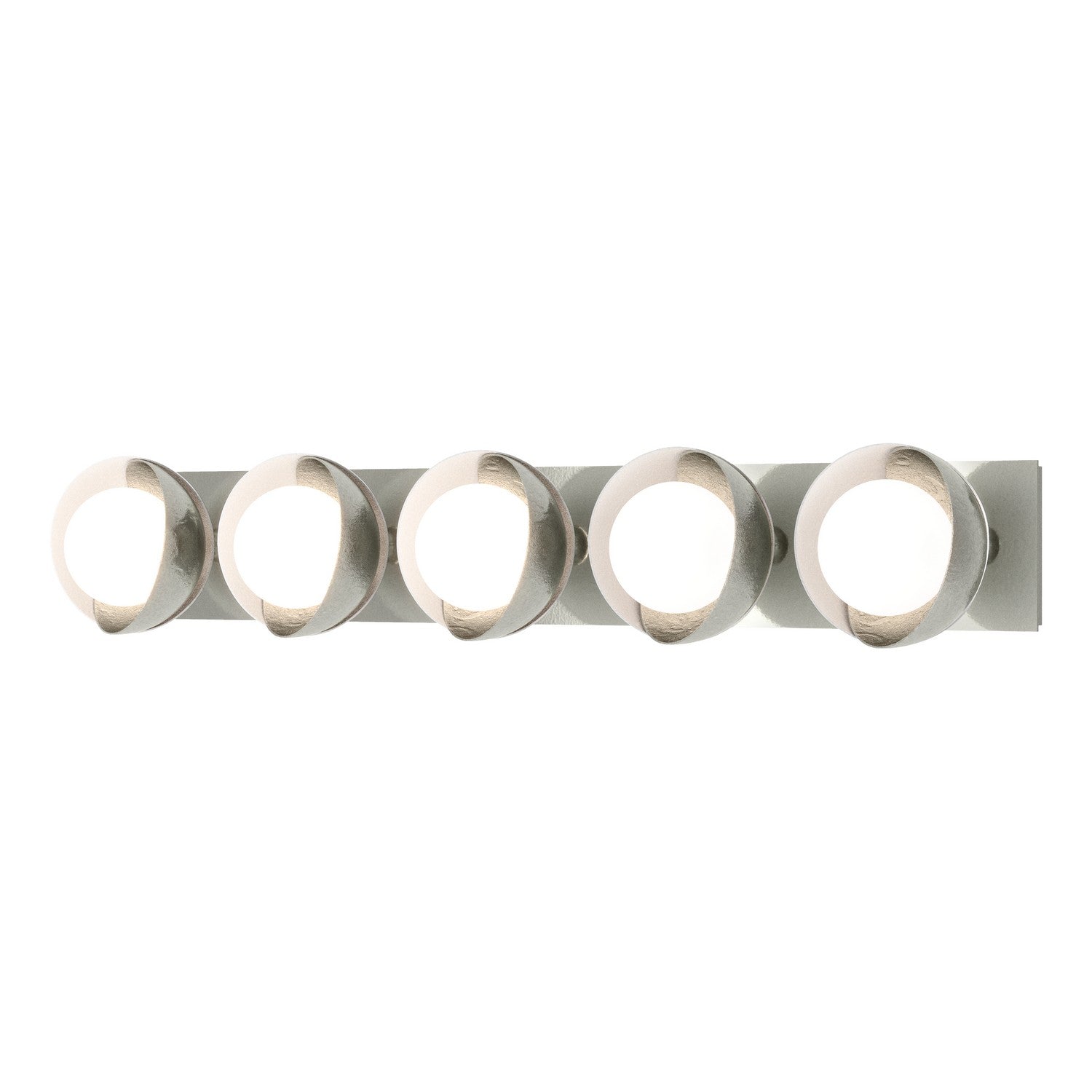 Hubbardton Forge - 201379-SKT-85-02-GG0711 - Five Light Wall Sconce - Brooklyn - Sterling