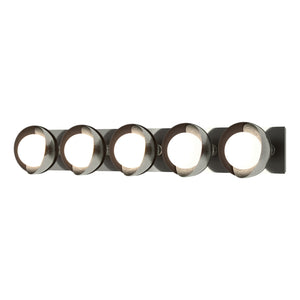 Hubbardton Forge - 201379-SKT-85-14-GG0711 - Five Light Bath Sconce - Brooklyn - Sterling