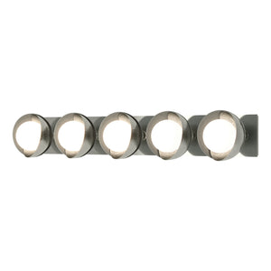 Hubbardton Forge - 201379-SKT-85-82-GG0711 - Five Light Bath Sconce - Brooklyn - Sterling