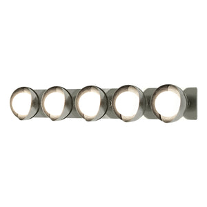 Hubbardton Forge - 201379-SKT-85-85-GG0711 - Five Light Bath Sconce - Brooklyn - Sterling