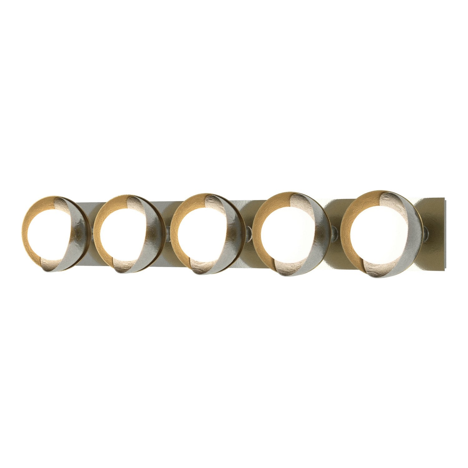 Hubbardton Forge - 201379-SKT-85-86-GG0711 - Five Light Bath Sconce - Brooklyn - Sterling