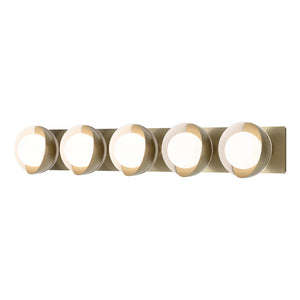 Hubbardton Forge - 201379-SKT-86-02-GG0711 - Five Light Wall Sconce - Brooklyn - Modern Brass