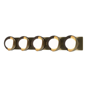Hubbardton Forge - 201379-SKT-86-10-GG0711 - Five Light Bath Sconce - Brooklyn - Modern Brass