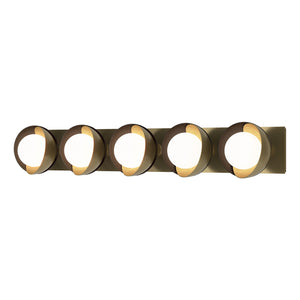 Hubbardton Forge - 201379-SKT-86-14-GG0711 - Five Light Bath Sconce - Brooklyn - Modern Brass