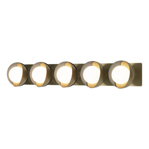 Hubbardton Forge - 201379-SKT-86-82-GG0711 - Five Light Bath Sconce - Brooklyn - Modern Brass