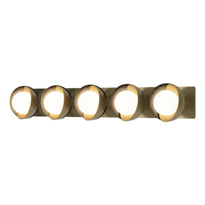 Hubbardton Forge - 201379-SKT-86-85-GG0711 - Five Light Bath Sconce - Brooklyn - Modern Brass