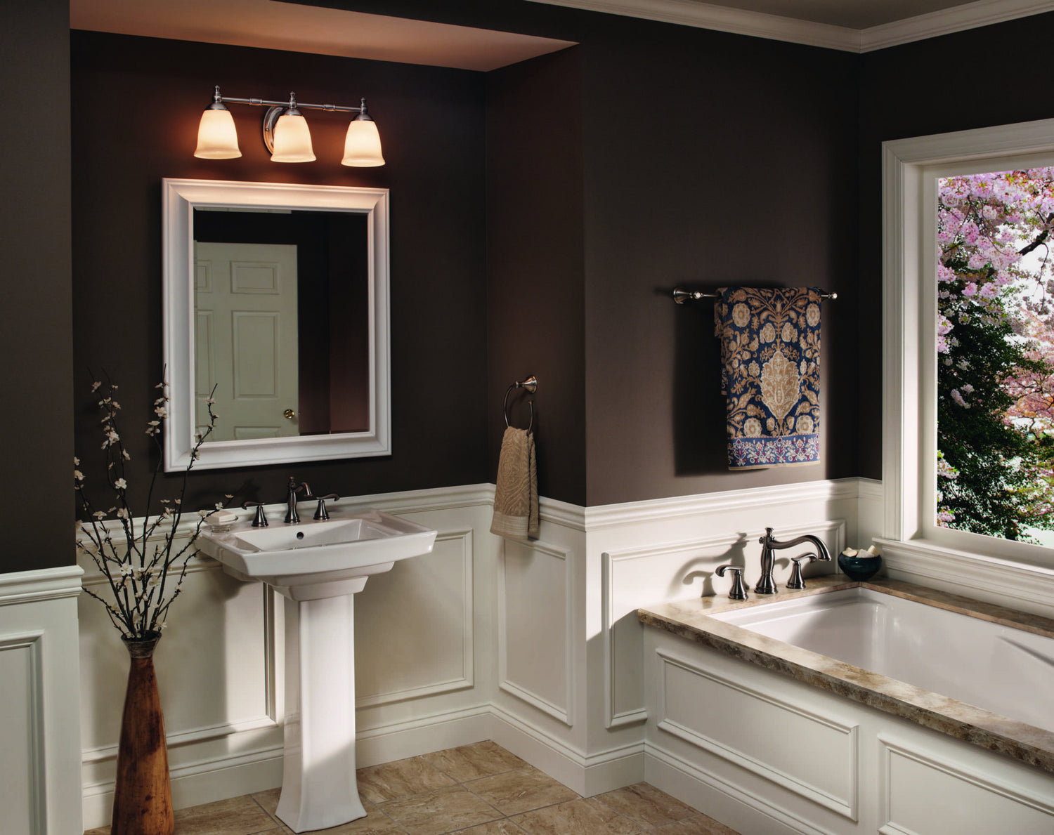 Progress Lighting - P3029-09 - Three Light Bath - Victorian - Brushed Nickel