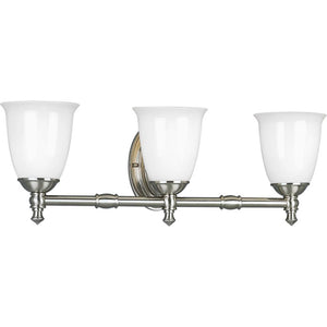 Progress Lighting - P3029-09 - Three Light Bath - Victorian - Brushed Nickel