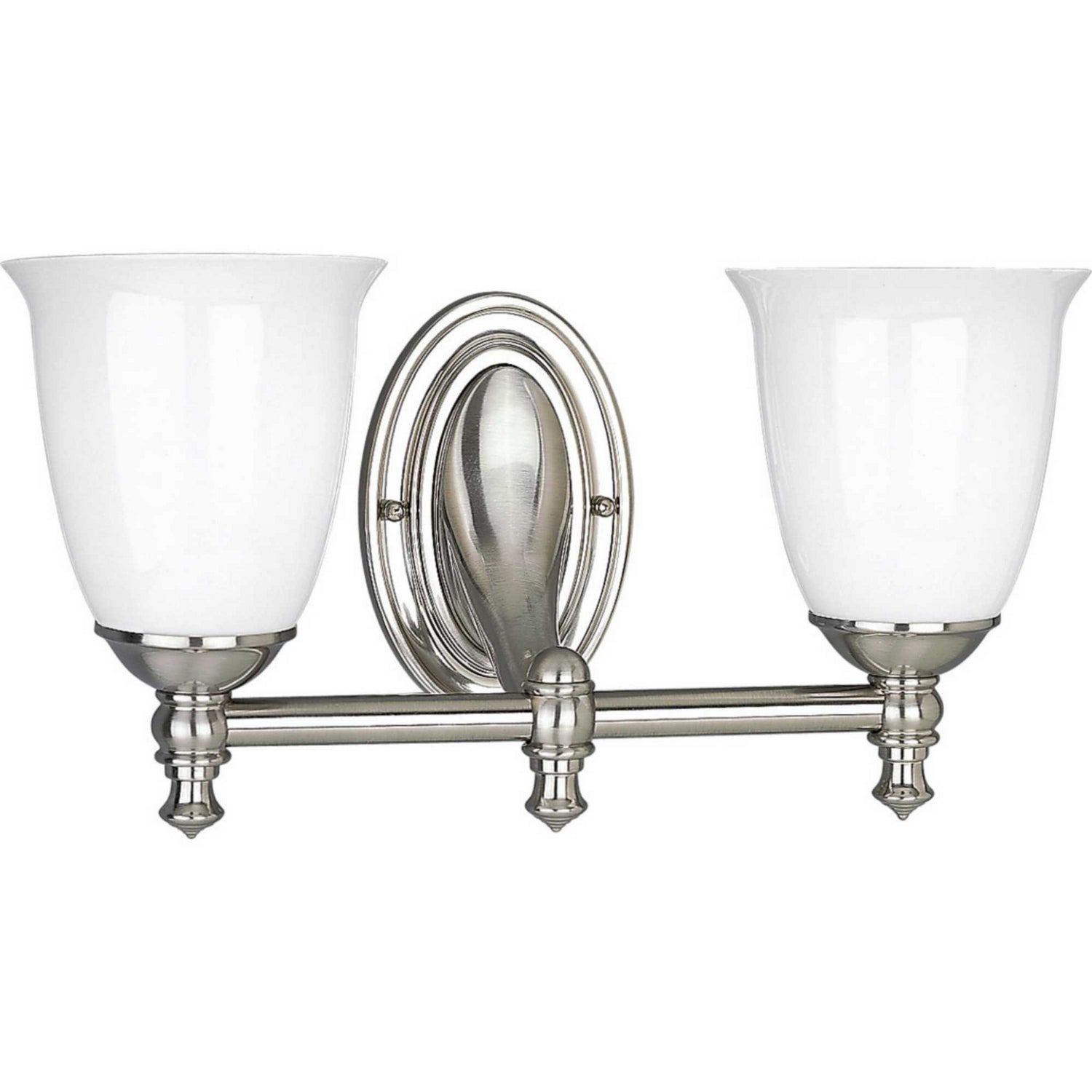 Progress Lighting - P3028-09 - Two Light Bath - Victorian - Brushed Nickel