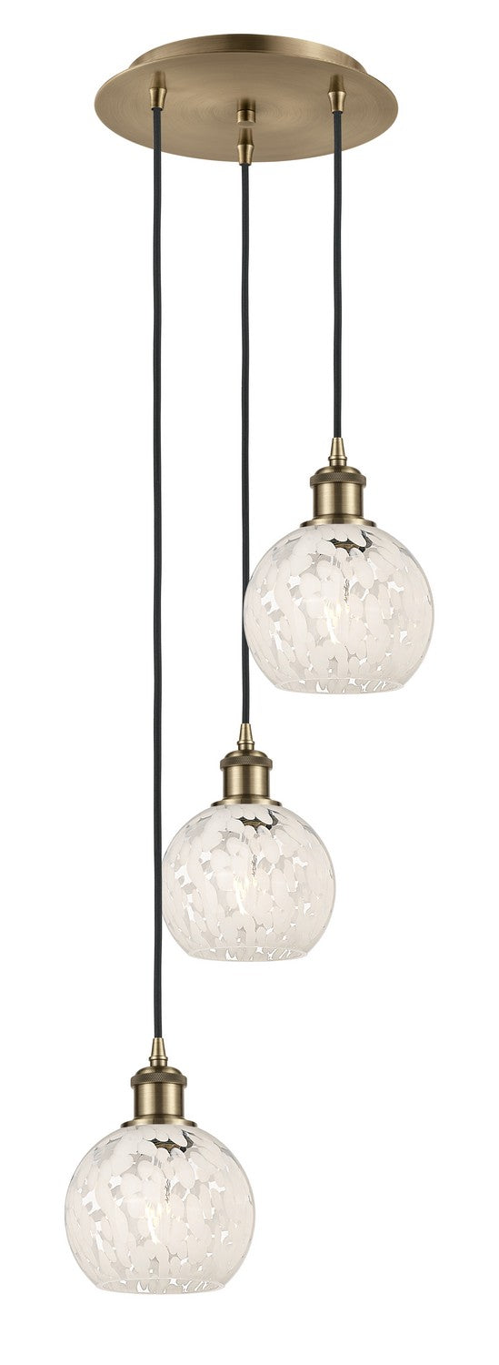 Innovations - 113B-3P-AB-G1216-6WM - LED Pendant - Ballston - Antique Brass