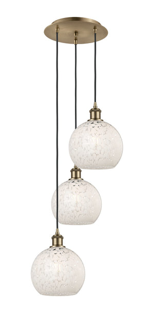 Innovations - 113B-3P-AB-G1216-8WM - LED Pendant - Ballston - Antique Brass