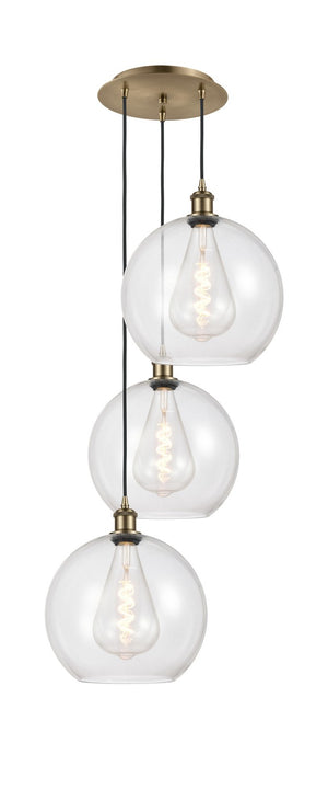 Innovations - 113B-3P-AB-G122-12 - LED Pendant - Ballston - Antique Brass