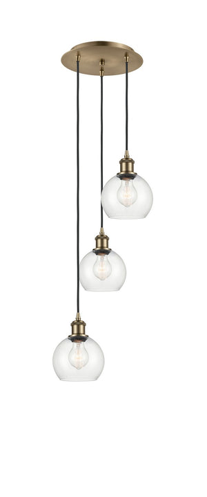 Innovations - 113B-3P-AB-G122-6 - LED Pendant - Ballston - Antique Brass