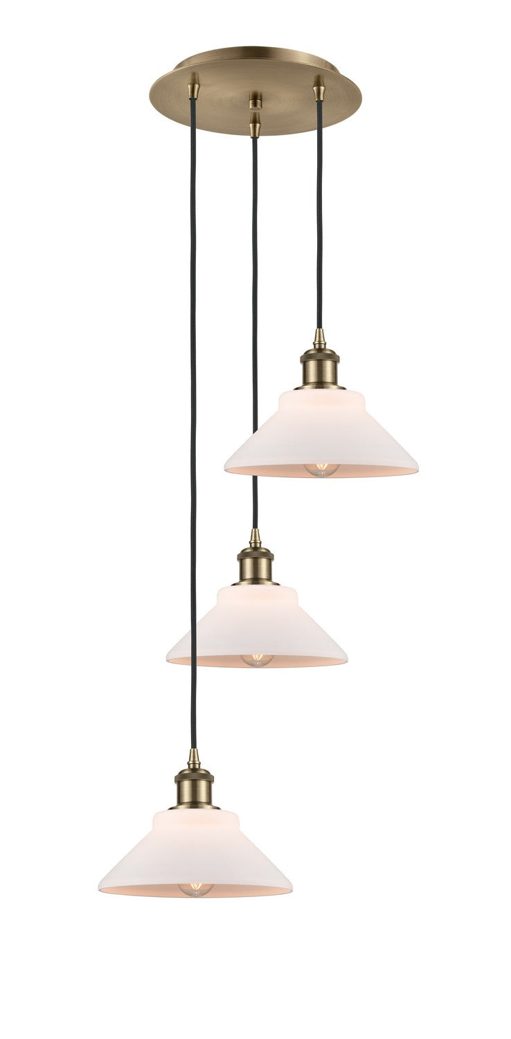 Innovations - 113B-3P-AB-G131 - LED Pendant - Ballston - Antique Brass