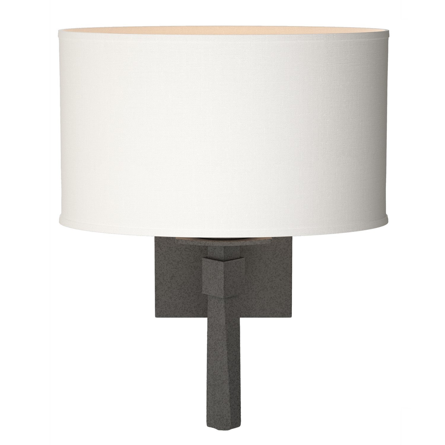 Hubbardton Forge - 204810-SKT-20-SF1195 - Beacon Hall Oval Drum Shade Sconce - Beacon Hall - Natural Iron