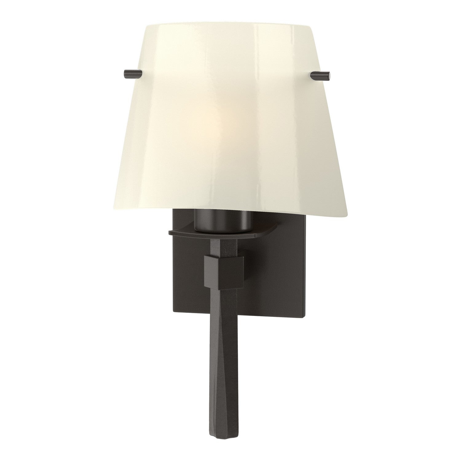 Hubbardton Forge - 204825-SKT-14-CC0246 - Beacon Hall Half Cone Glass Sconce - Beacon Hall - Oil Rubbed Bronze