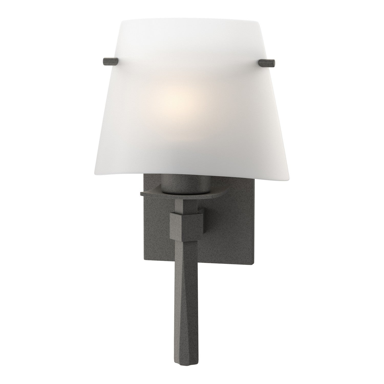 Hubbardton Forge - 204825-SKT-20-GG0246 - Beacon Hall Half Cone Glass Sconce - Beacon Hall - Natural Iron