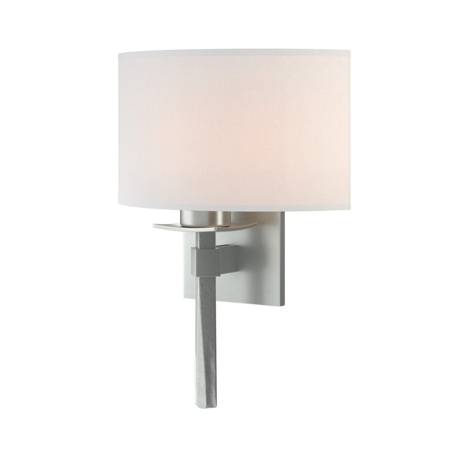 Hubbardton Forge - 204826-SKT-82-SF1092 - Beacon Hall Half Drum Shade Sconce - Beacon Hall - Vintage Platinum