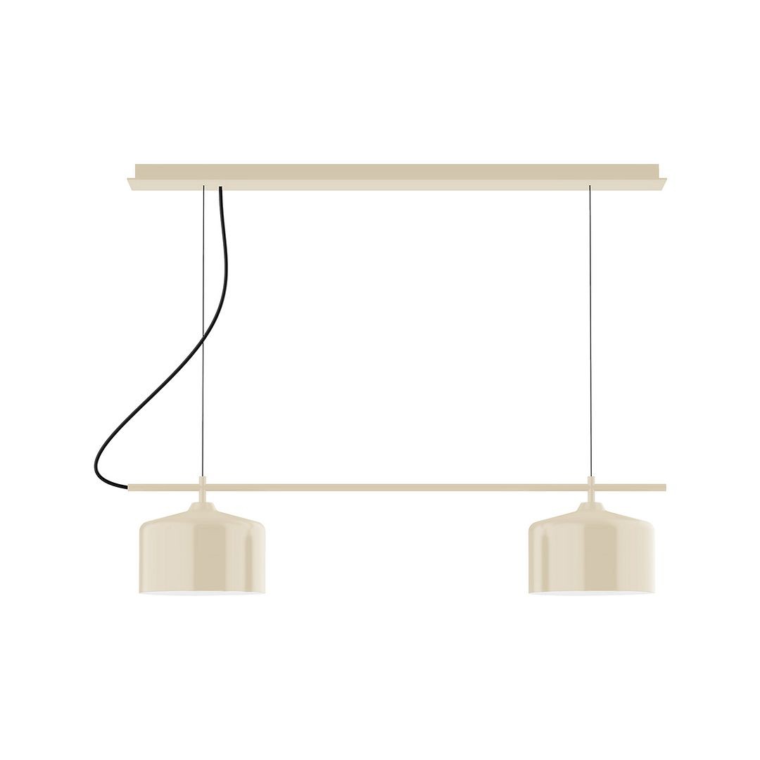 Montclair Light Works - CHE419-16 - Two Light Linear Chandelier - Axis - Cream