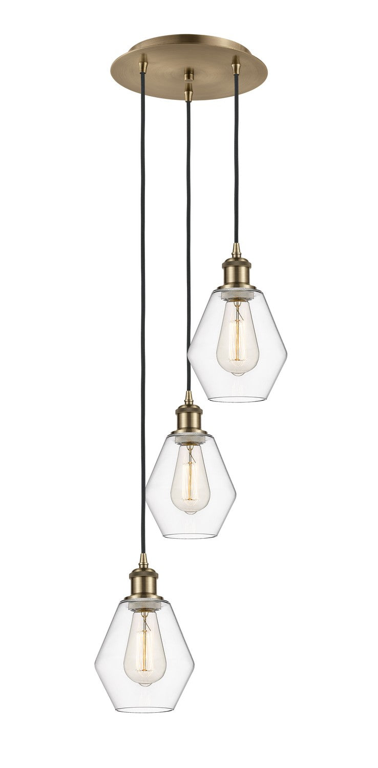 Innovations - 113B-3P-AB-G652-6 - LED Pendant - Ballston - Antique Brass