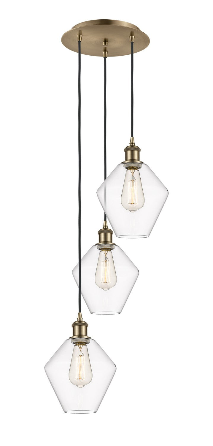 Innovations - 113B-3P-AB-G652-8 - LED Pendant - Ballston - Antique Brass