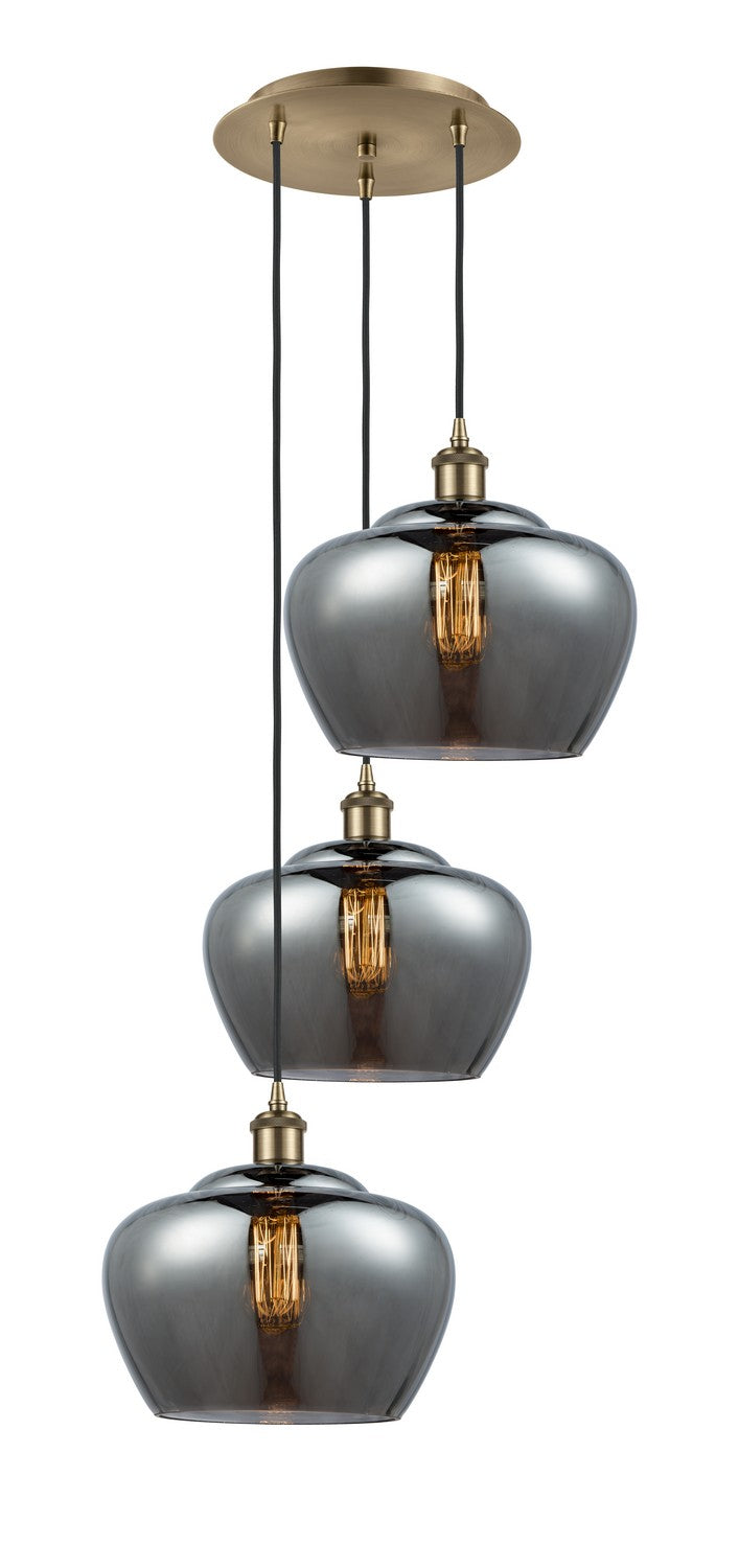 Innovations - 113B-3P-AB-G93-L - LED Pendant - Ballston - Antique Brass