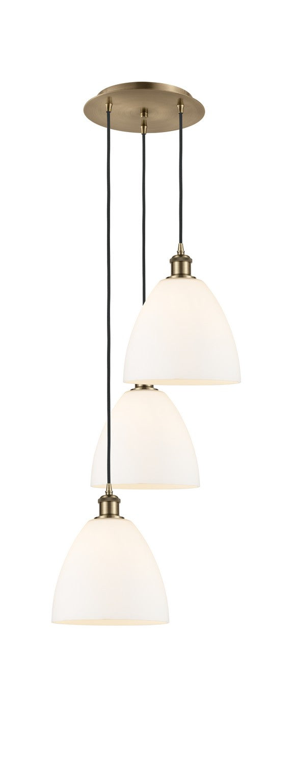 Innovations - 113B-3P-AB-GBD-91 - LED Pendant - Ballston - Antique Brass