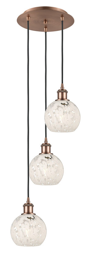 Innovations - 113B-3P-AC-G1216-6WM - LED Pendant - Ballston - Antique Copper