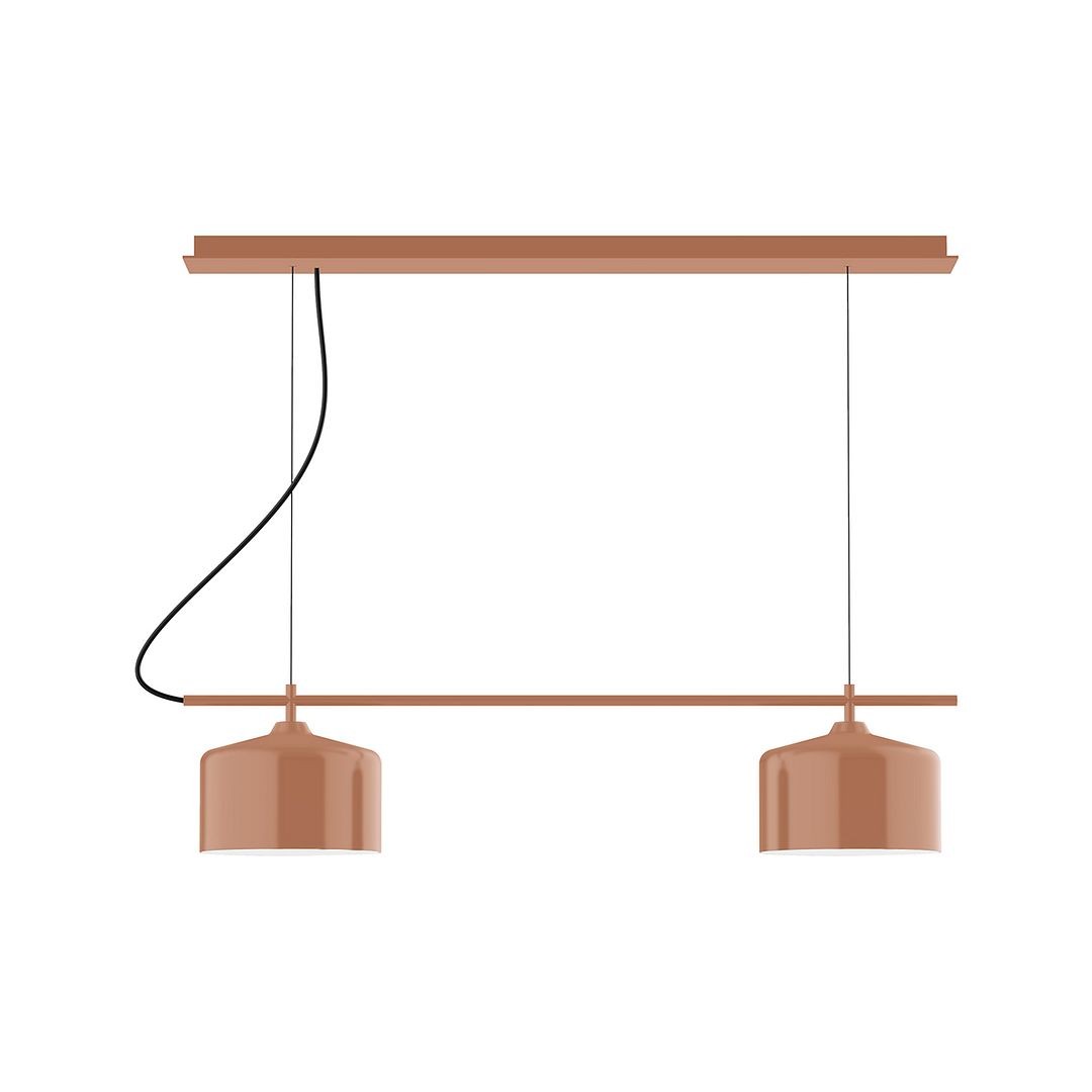 Montclair Light Works - CHE419-19 - Two Light Linear Chandelier - Axis - Terracotta