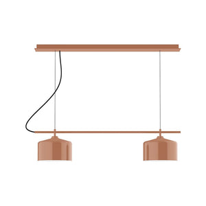 Montclair Light Works - CHE419-19 - Two Light Linear Chandelier - Axis - Terracotta