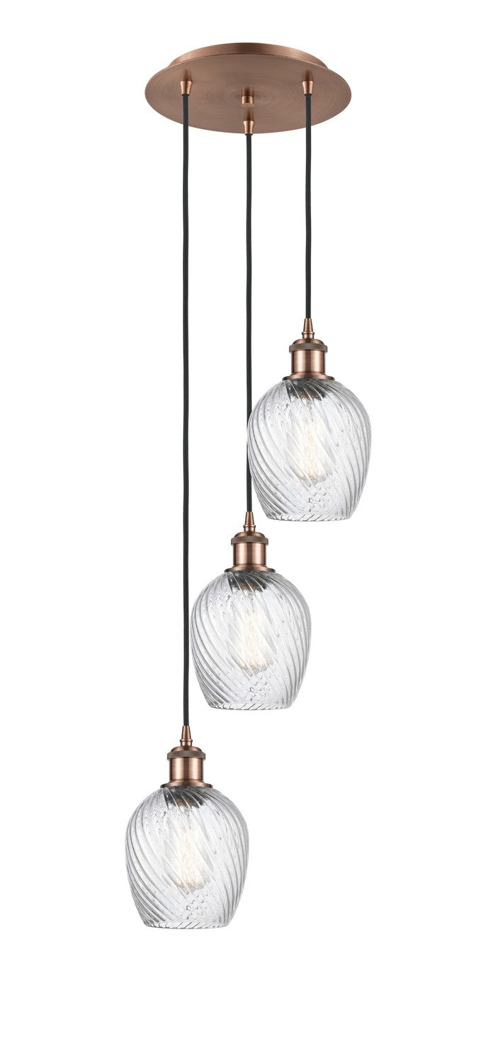 Innovations - 113B-3P-AC-G292 - LED Pendant - Ballston - Antique Copper