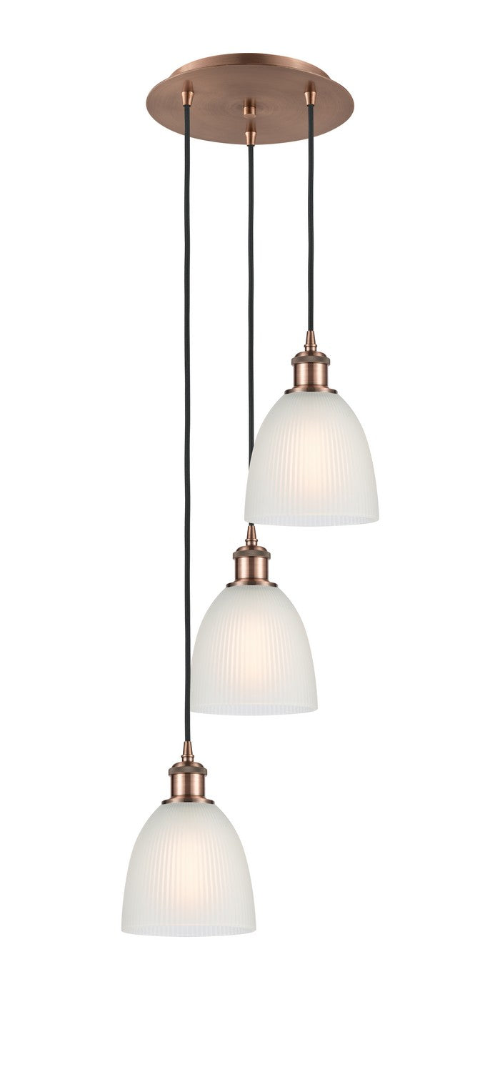 Innovations - 113B-3P-AC-G381 - LED Pendant - Ballston - Antique Copper