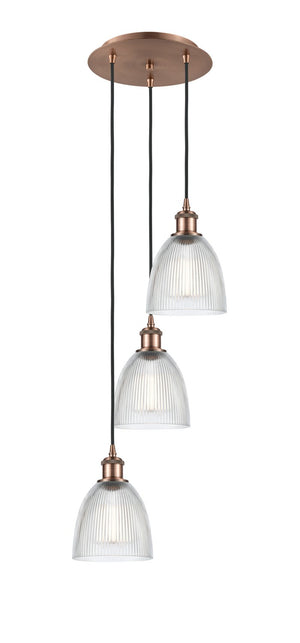 Innovations - 113B-3P-AC-G382 - LED Pendant - Ballston - Antique Copper