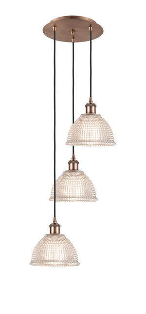 Innovations - 113B-3P-AC-G422 - LED Pendant - Ballston - Antique Copper