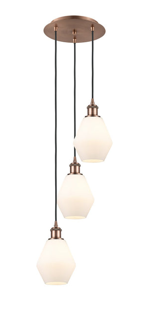 Innovations - 113B-3P-AC-G651-6 - LED Pendant - Ballston - Antique Copper