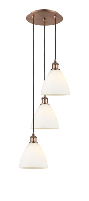 Innovations - 113B-3P-AC-GBD-751 - LED Pendant - Ballston - Antique Copper