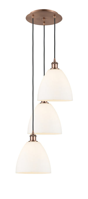 Innovations - 113B-3P-AC-GBD-91 - LED Pendant - Ballston - Antique Copper