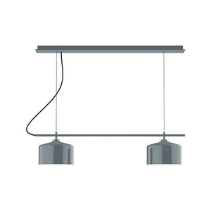 Montclair Light Works - CHE419-40 - Two Light Linear Chandelier - Axis - Slate Gray