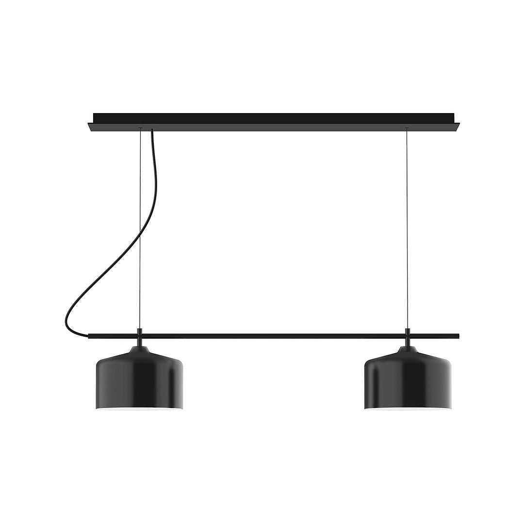 Montclair Light Works - CHE419-41 - Two Light Linear Chandelier - Axis - Black