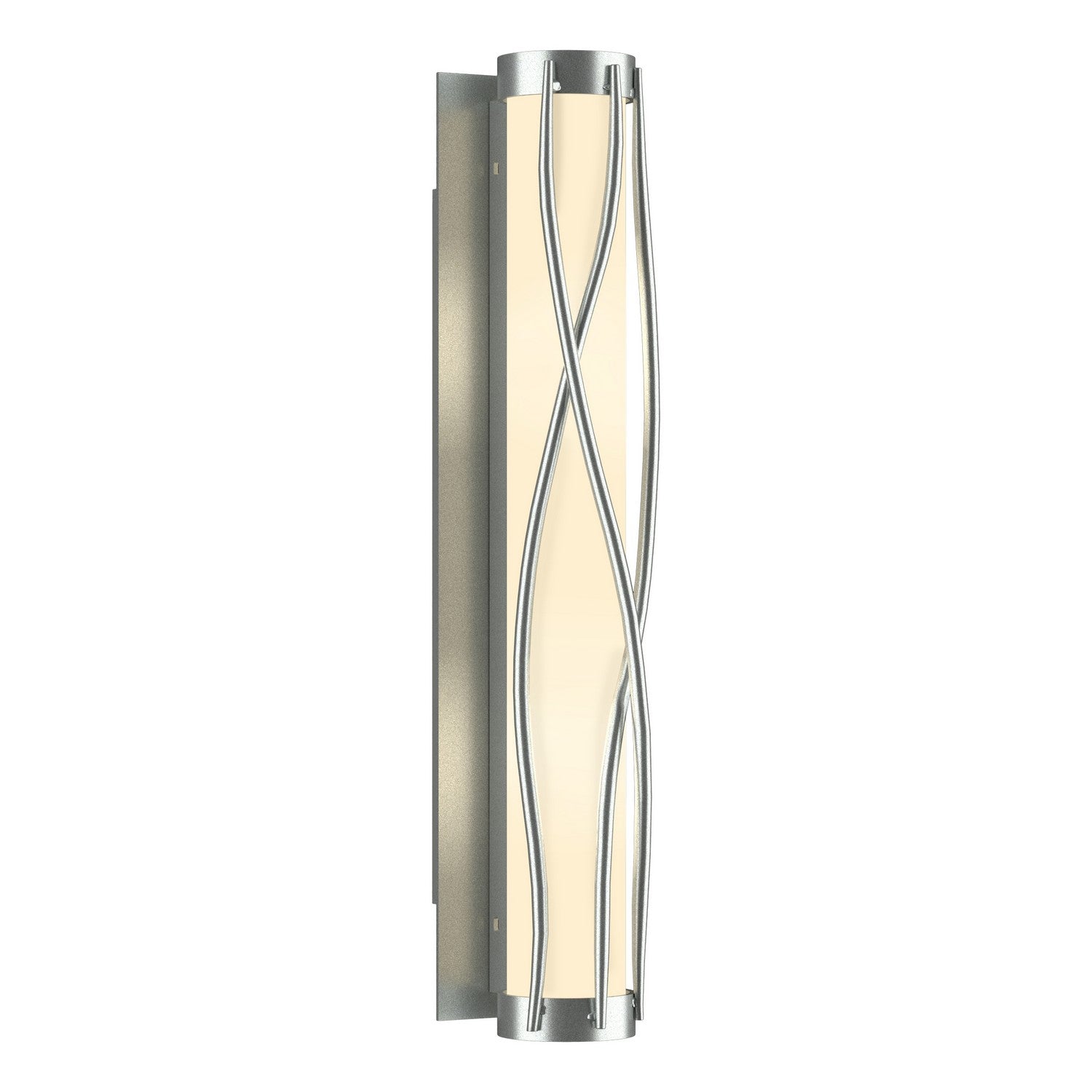 Hubbardton Forge - 205401-SKT-82-GG0347 - Four Light Wall Sconce - Twine - Vintage Platinum