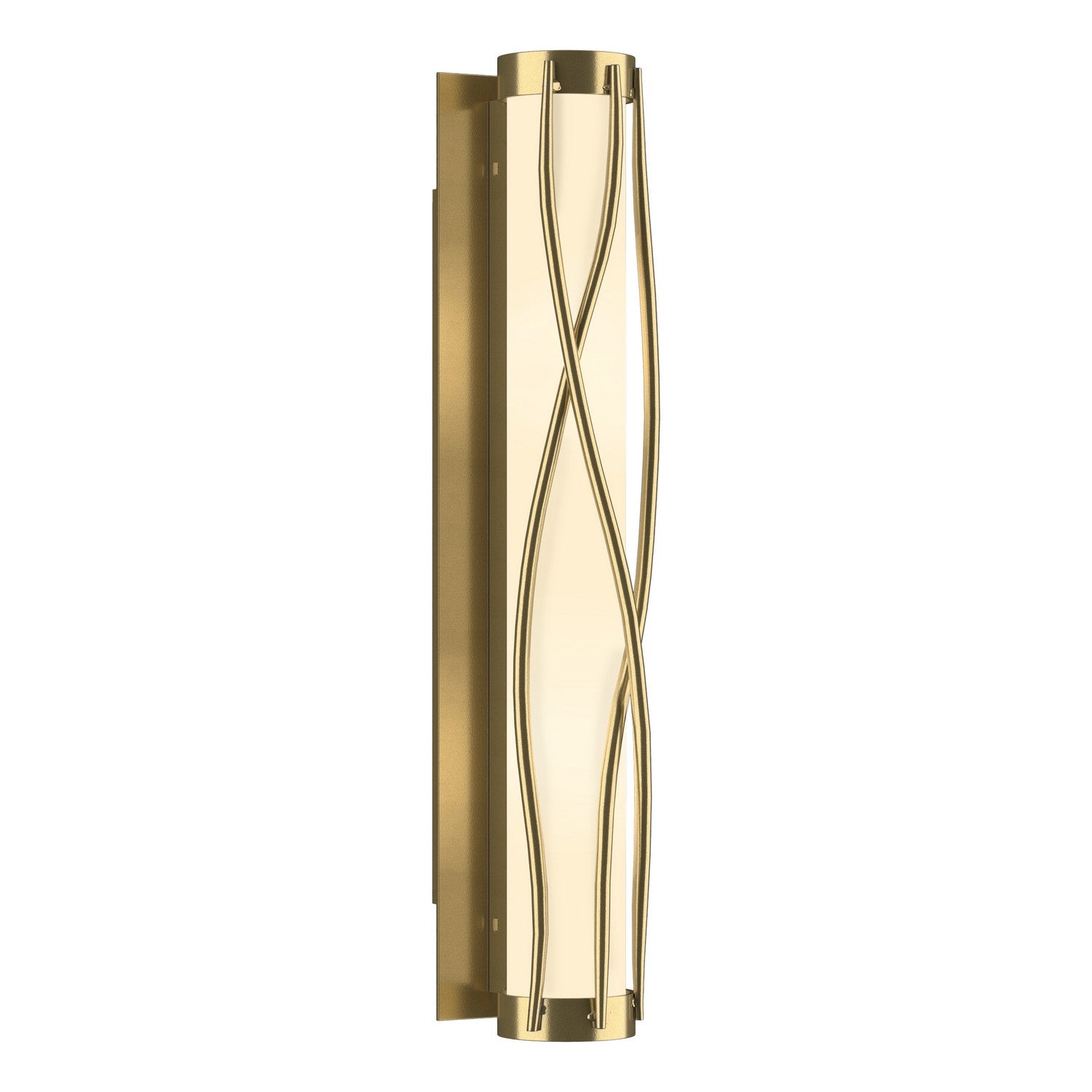 Hubbardton Forge - 205401-SKT-86-GG0347 - Four Light Wall Sconce - Twine - Modern Brass